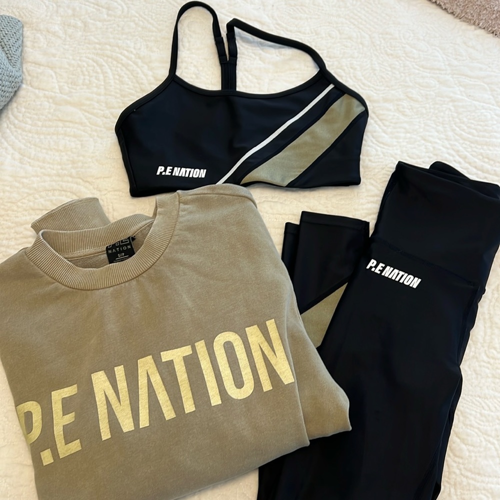 P. E. Nation Legging, Bra and Sweatshirt Set